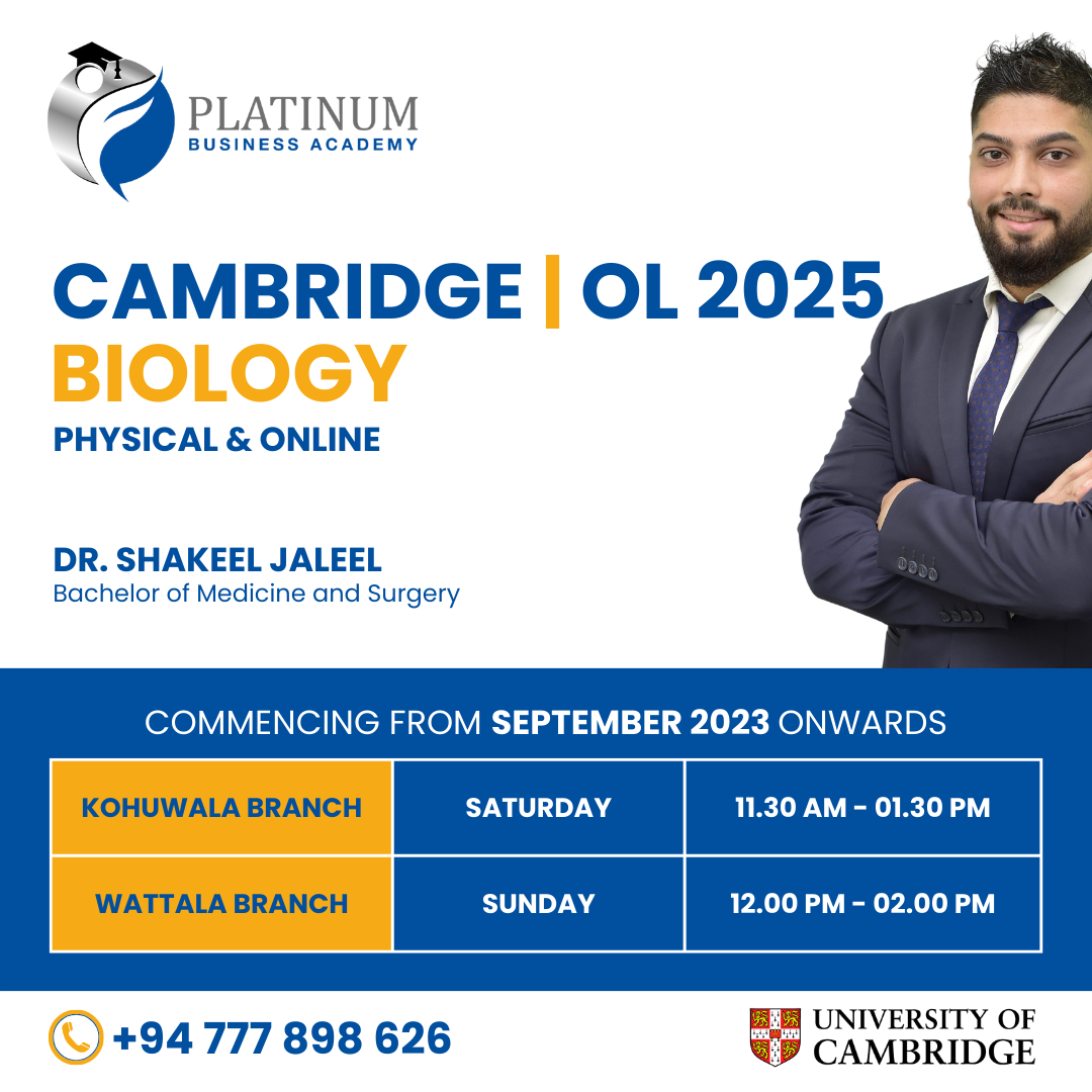 Cambridge O'Level 2025 Biology with Shakeel Jaleel