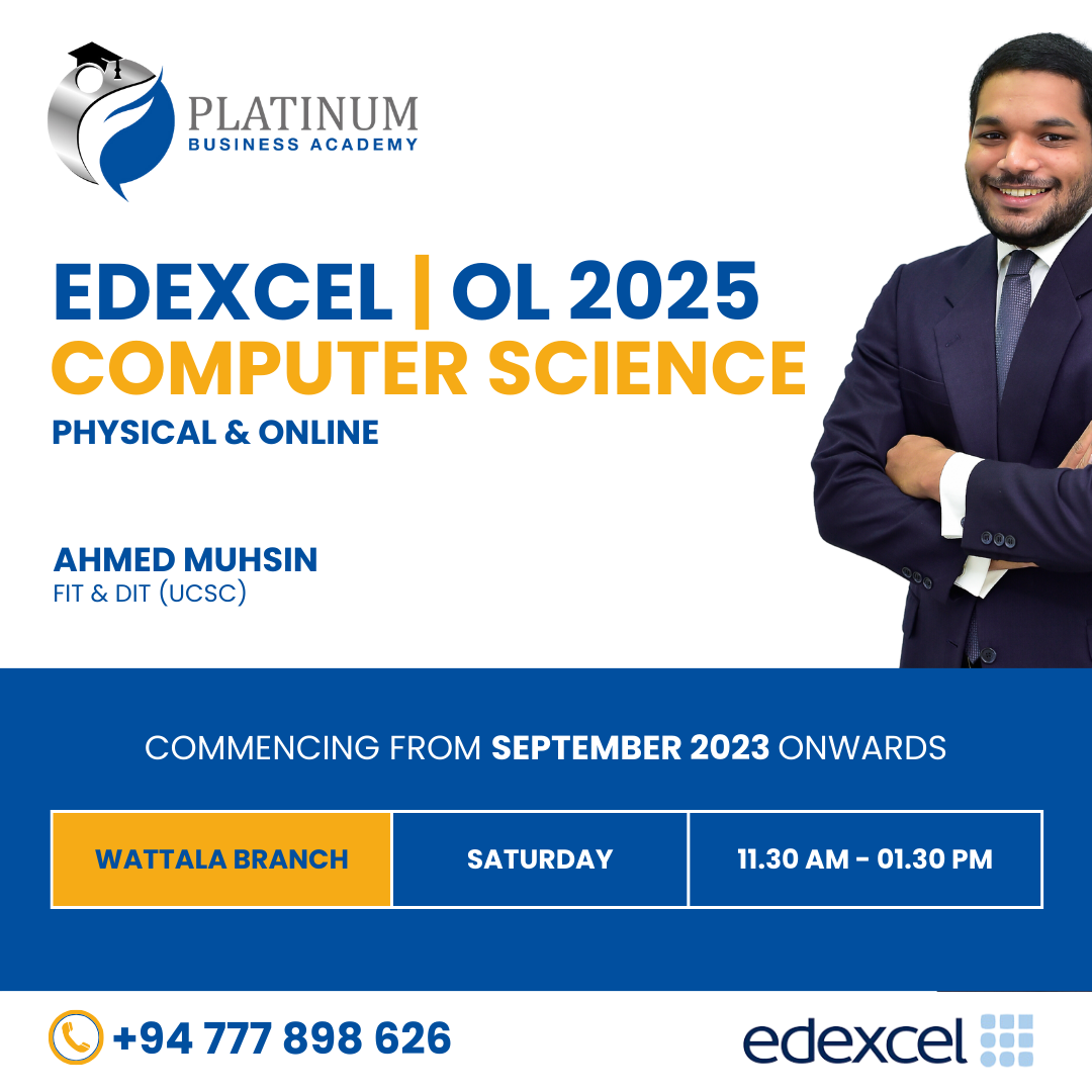 Edexcel O'Level Computer Science 2025 with Ahmed Muhsin