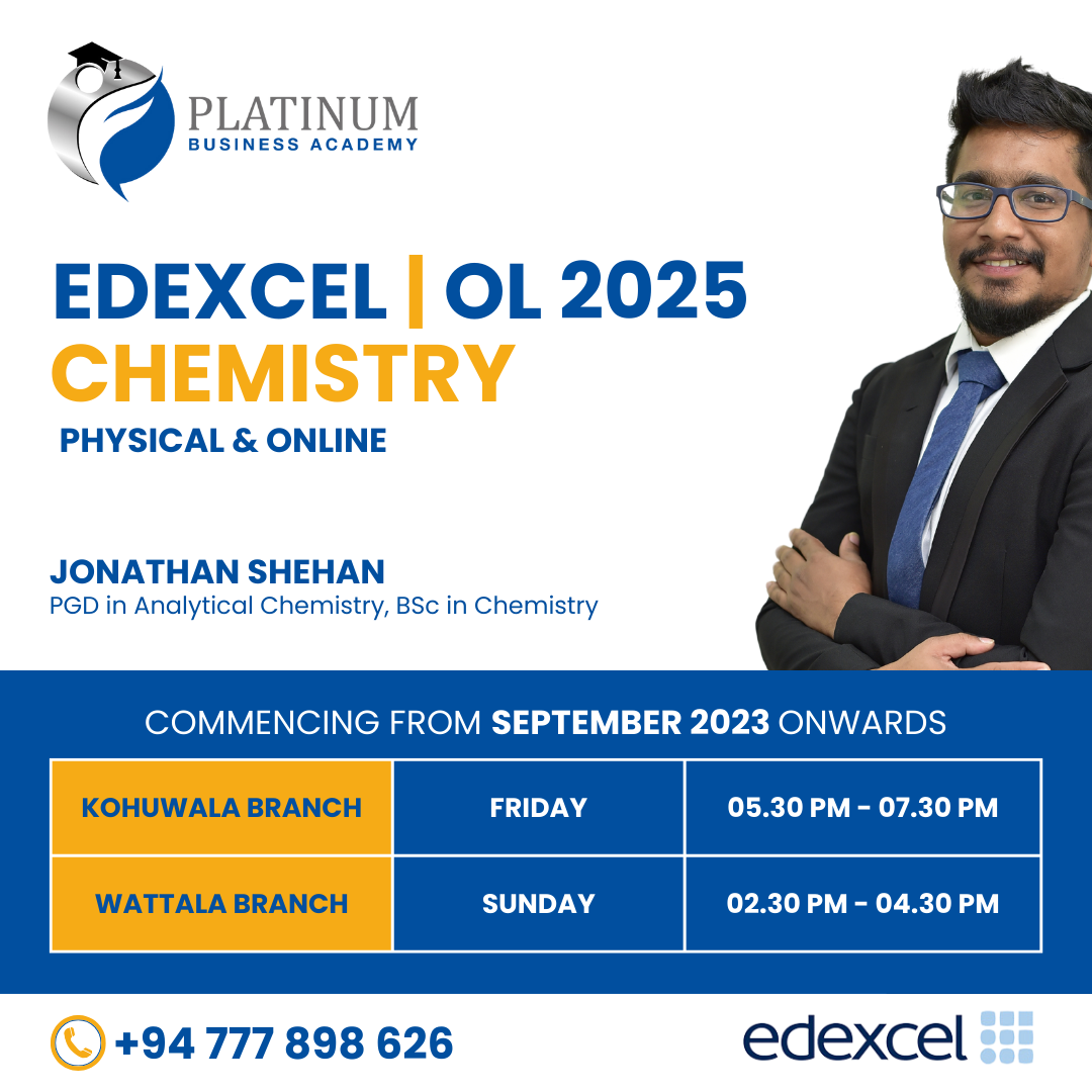 Edexcel O'Level 2025 Chemistry with Jonathan Shehan