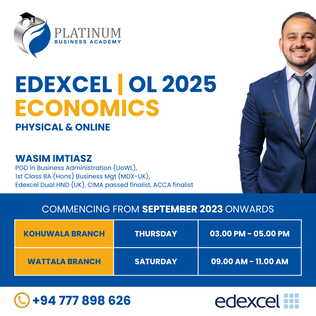 Edexcel O'Level 2025 Economics with Wasim Imtiasz