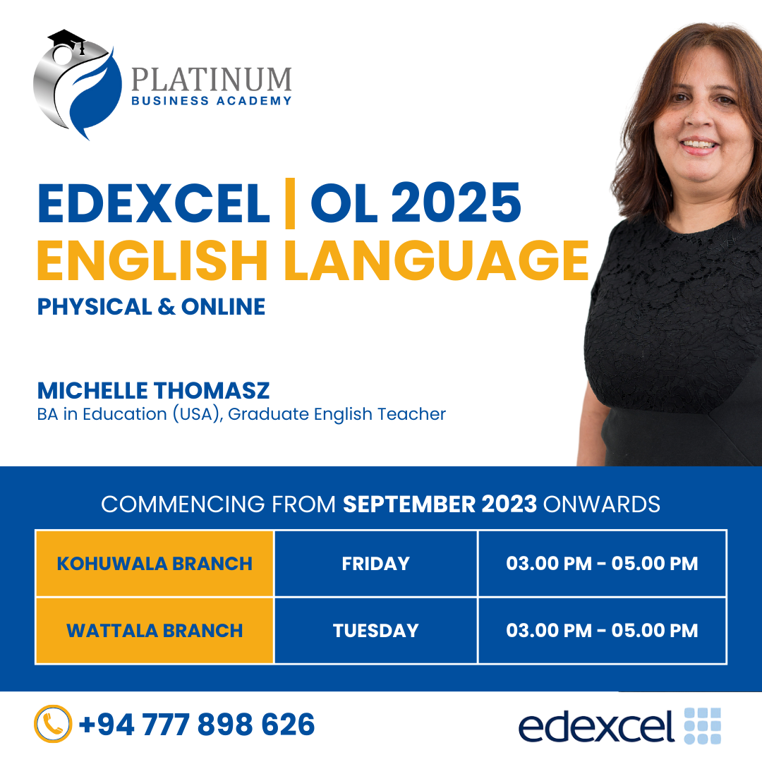 Edexcel O'Level 2025 English Language with Michelle Thomasz