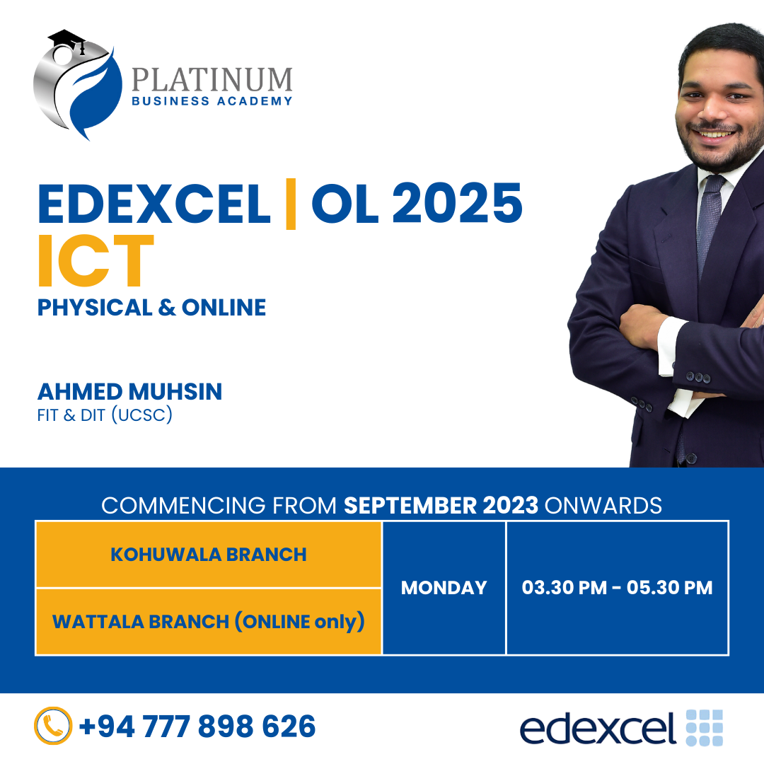 Edexcel O'Level ICT 2025 with Ahmed Muhsin