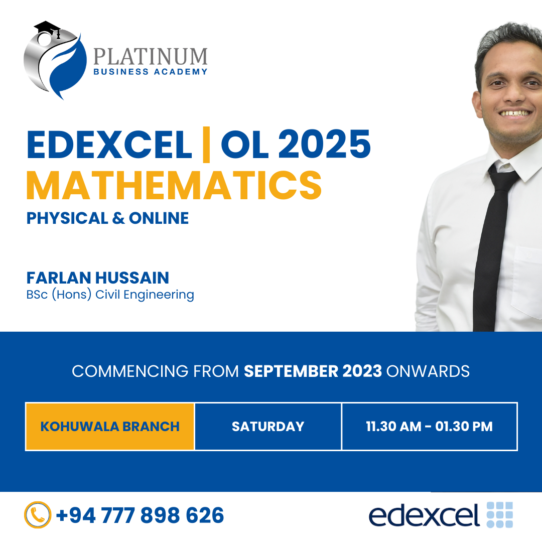 Edexcel O'Level 2025 Mathematics with Farlan Hussain