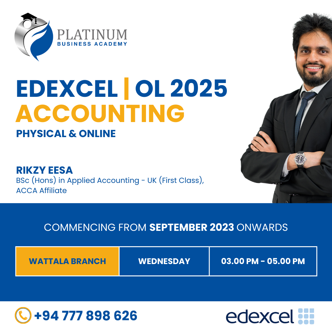 Edexcel O'Level 2025 Accounting with Rikzy Eesa