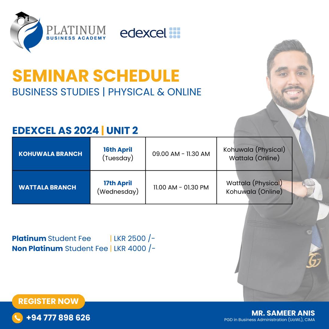 Edexcel AS Level Unit 2 Seminar by Sir Sameer Anis