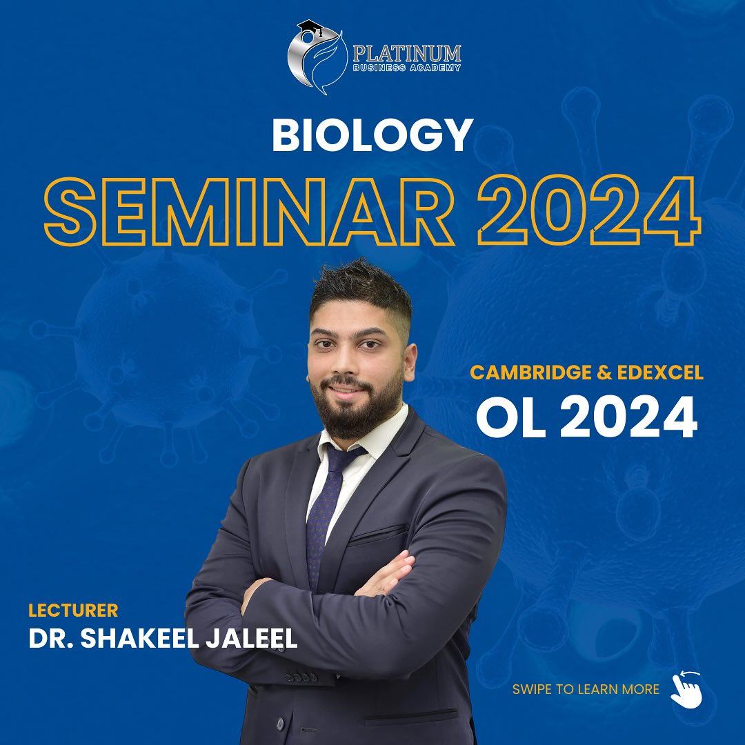 Biology Seminar 2024 for Cambridge and Edexcel OL 2024 Examination – Kohuwala Branch by Dr Shekeel Jaleel